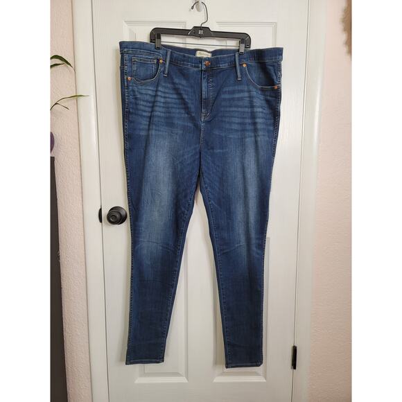 NWT Madewell Taller 10" High-Rise Skinny Jeans in Danny Wash Size W37 - Picture 4 of 10